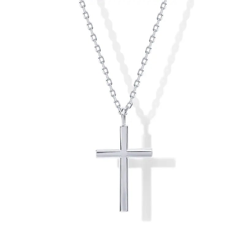 14K Gold Plated Cross Necklace for Women – Simple Layered Dainty Cross Pendant, Minimalist Gold Tone Chain Necklace, Elegant Christian Religious Jewelry Gift for Her - KARMARKA