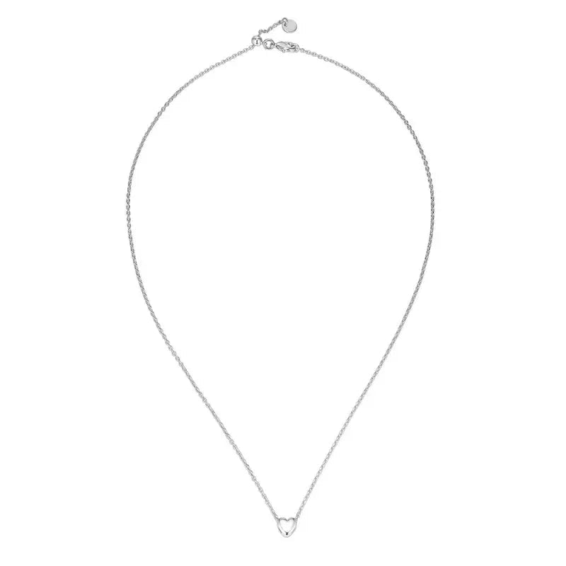 14K Gold Plated Cubic Zirconia Heart Necklace - Cute Dainty Love Pendant Necklaces for Women - KARMARKA