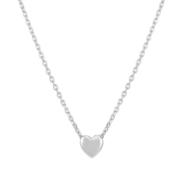 14K Gold Plated Cubic Zirconia Heart Necklace - Cute Dainty Love Pendant Necklaces for Women - KARMARKA