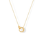 14K Gold-Plated Dainty Interlock Circle Pendant Necklace for Women - KARMARKA