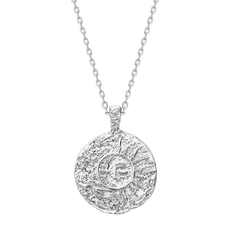 14K Gold Plated Engraved Byzantine Coin Pendant Necklace for Women – Vintage Bohemian Gold Tone Medallion Necklace, Minimalist Statement Jewelry, Elegant Gift for Her - KARMARKA