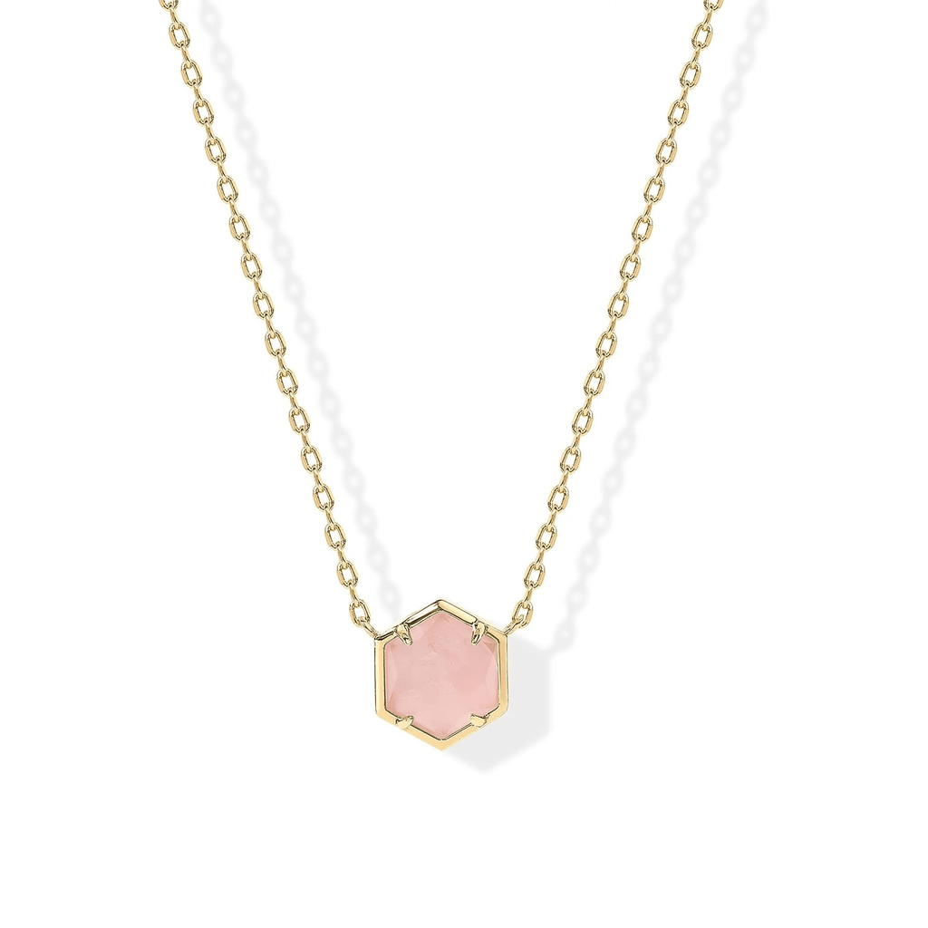 14K Gold Plated Gemstone Pendant Necklace for Women, Dainty Necklaces - KARMARKA