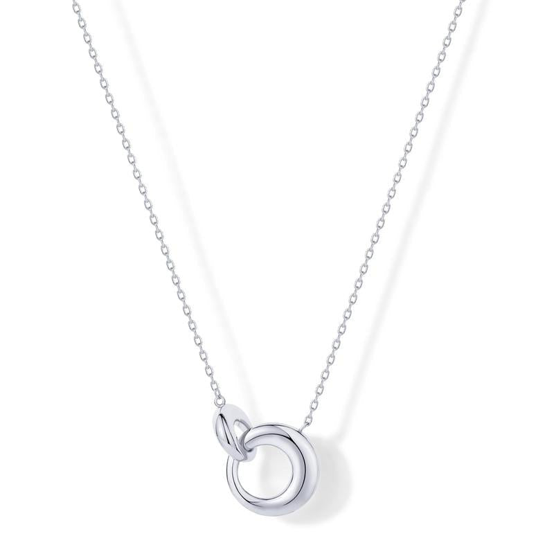 14K Gold Plated Interlocking Circle Necklace for Women - KARMARKA