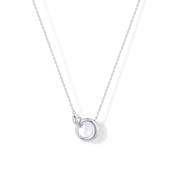 14K Gold Plated Interlocking Circle Necklace for Women - KARMARKA