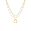 14K Gold-Plated Layered Necklace – Dainty Herringbone, Cuban & Paperclip Chains - KARMARKA