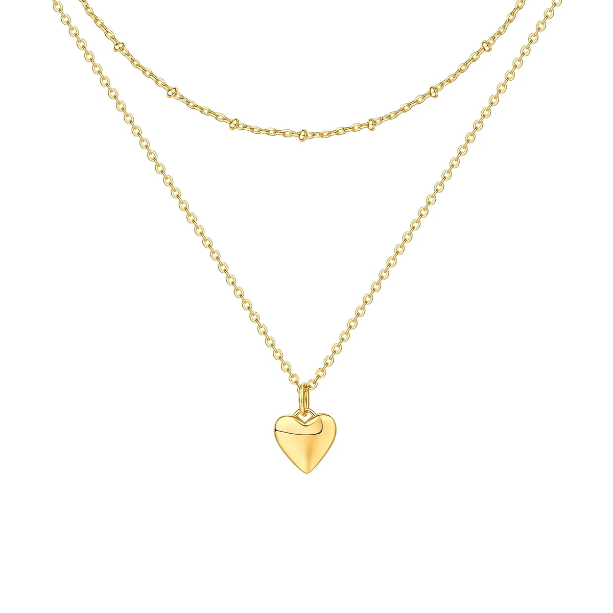 14K Gold Plated Layering Necklace for Women – Cute Motif Pendant Dainty Jewelry - KARMARKA Main image