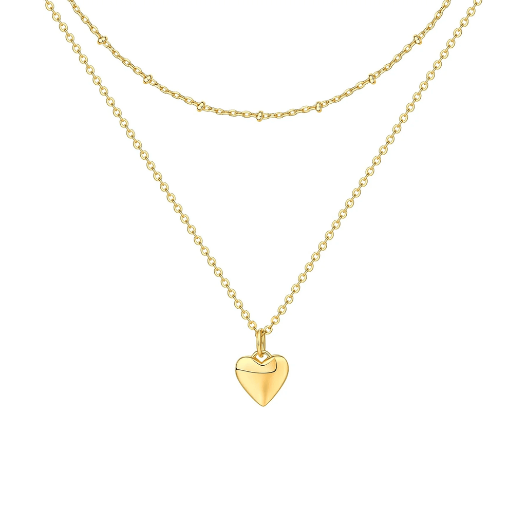 14K Gold Plated Layering Necklace for Women – Cute Motif Pendant Dainty Jewelry - KARMARKA