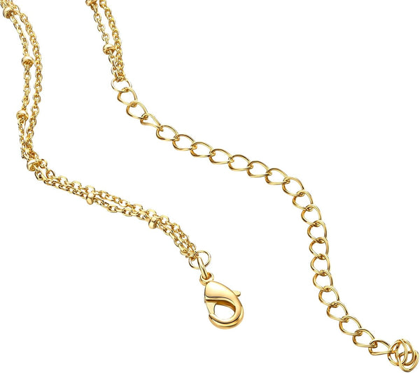 14K Gold Plated Layering Necklace for Women – Cute Motif Pendant Dainty Jewelry - KARMARKA
