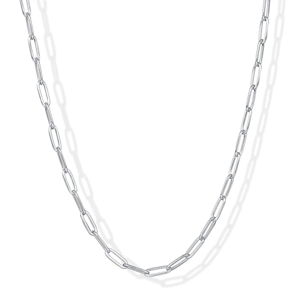 14K Gold Plated Paperclip Chain Necklaces for Women - Dainty Gold Jewelry Chain Necklace - Lightweight 20" Adjustable Link Chain Necklaces - KARMARKA