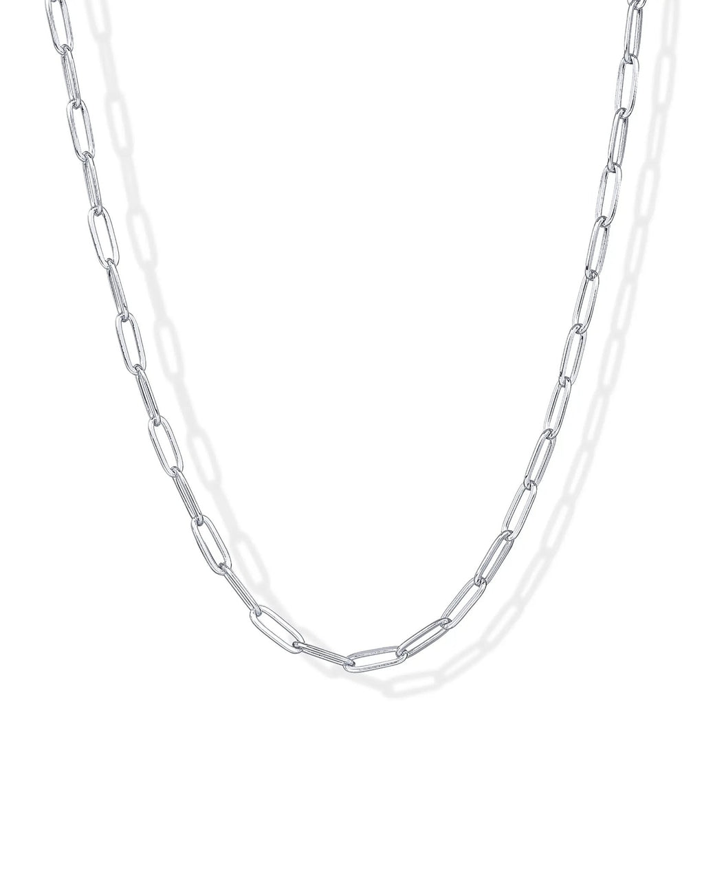 14K Gold Plated Paperclip Chain Necklaces for Women - Dainty Gold Jewelry Chain Necklace - Lightweight 20" Adjustable Link Chain Necklaces - KARMARKA