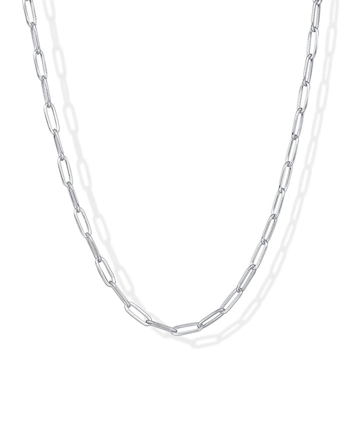 14K Gold Plated Paperclip Chain Necklaces for Women - Dainty Gold Jewelry Chain Necklace - Lightweight 20" Adjustable Link Chain Necklaces - KARMARKA