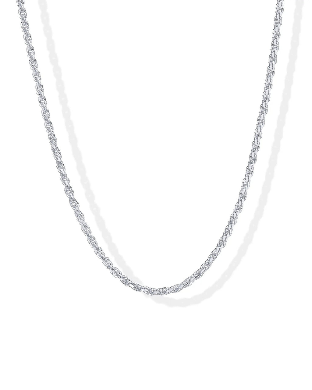 14K Gold Plated Rope Chain Necklace - Chain Necklaces for Women - Plated Gold Necklace for Women - KARMARKA