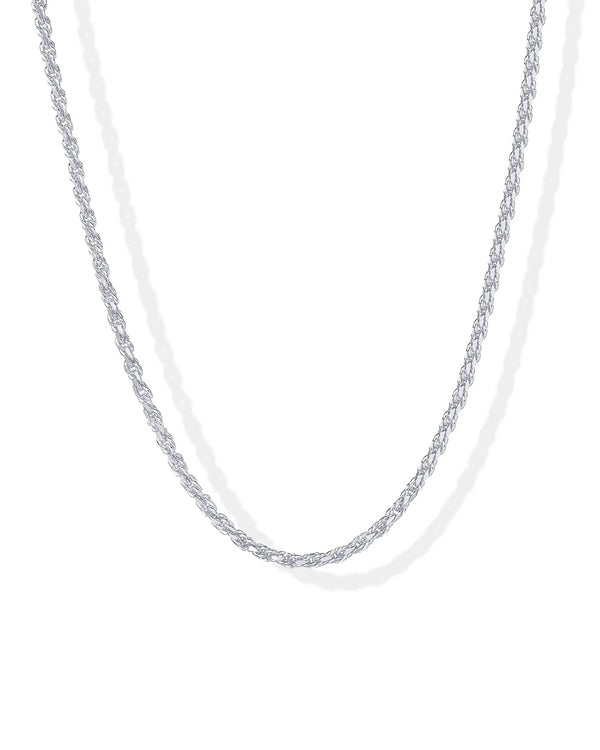 14K Gold Plated Rope Chain Necklace - Chain Necklaces for Women - Plated Gold Necklace for Women - KARMARKA