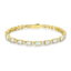 14K Gold Plated Silver Birthstone Tennis Bracelets for Women 7" - KARMARKA
