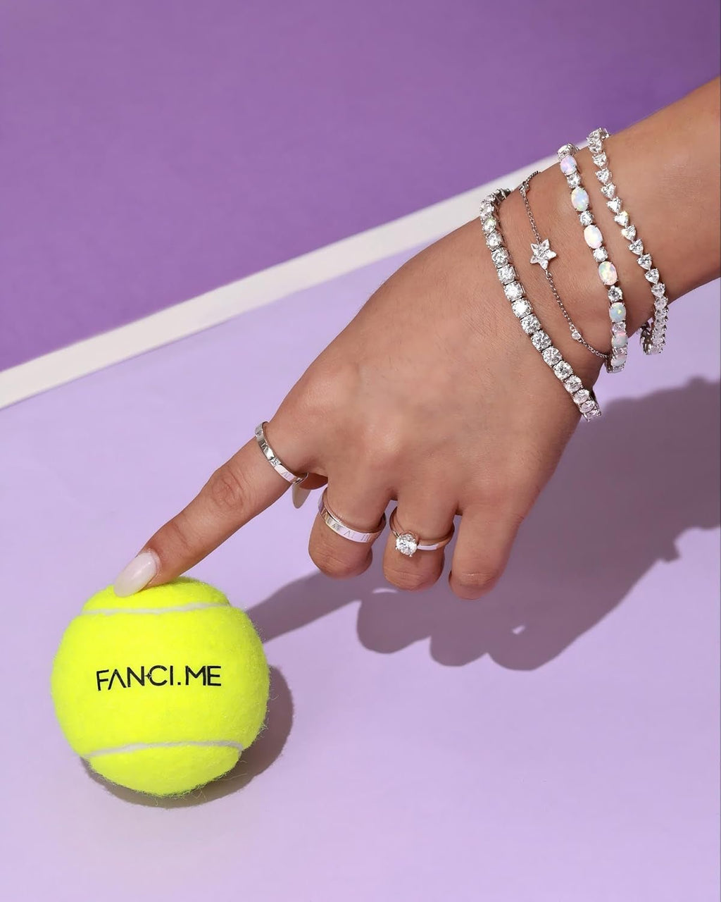 14K Gold Plated Silver Birthstone Tennis Bracelets for Women 7" - KARMARKA