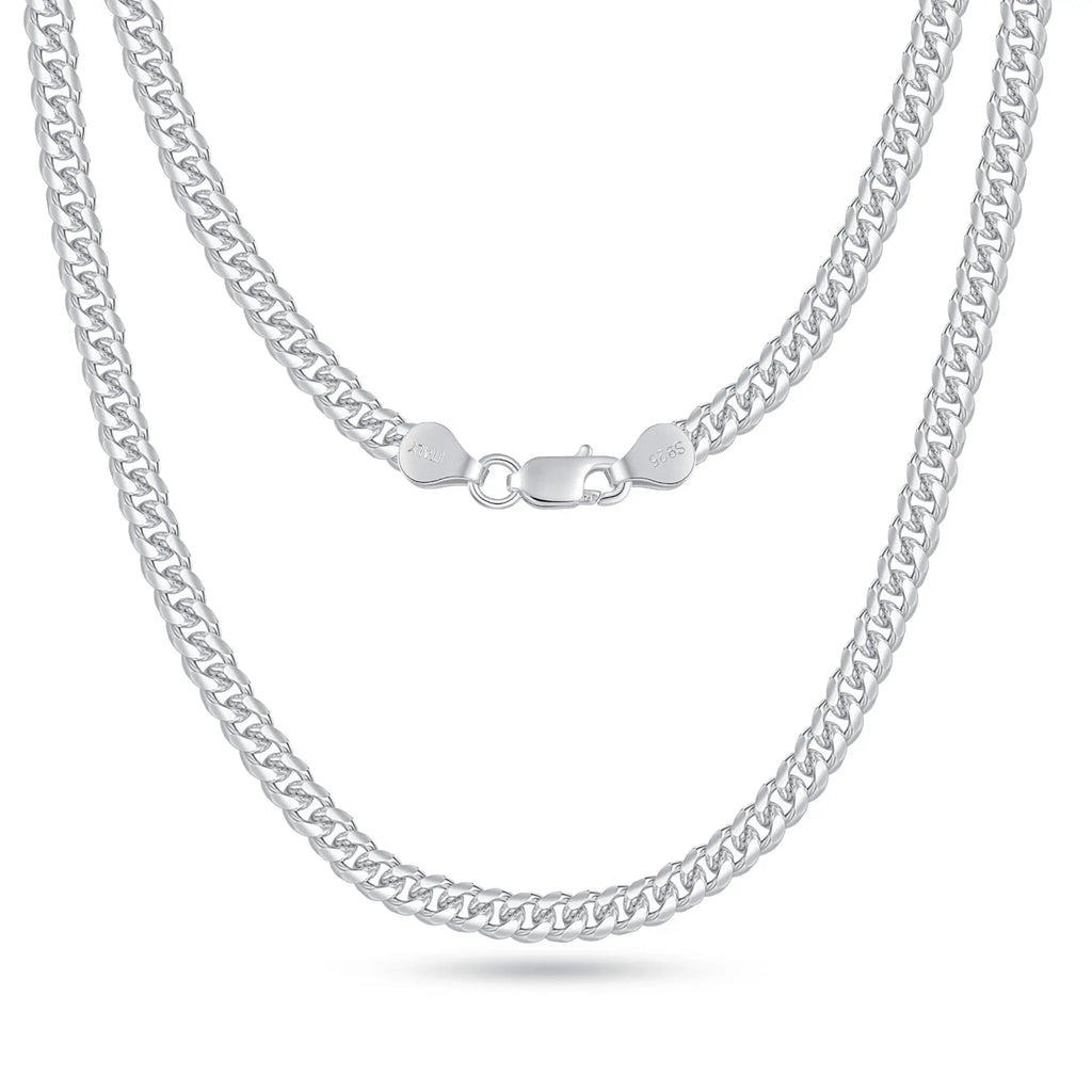 14K Golden Plated Clasp 3/5/6MM Cuban Link Chain Necklace for Men Women Diamond Cut 16/18/20/22/24/26/28/30 Inches Accessories Women Cuban Link - KARMARKA