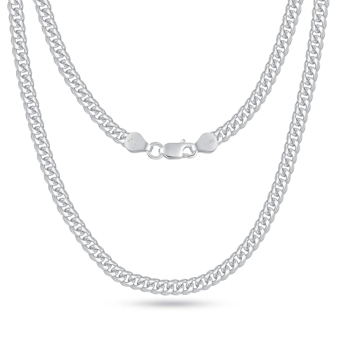 14K Golden Plated Clasp 3/5/6MM Cuban Link Chain Necklace for Men Women Diamond Cut 16/18/20/22/24/26/28/30 Inches Accessories Women Cuban Link - KARMARKA