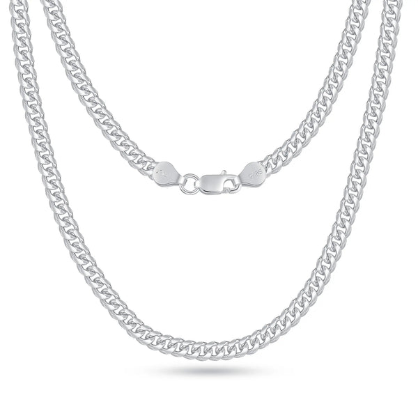 14K Golden Plated Clasp 3/5/6MM Cuban Link Chain Necklace for Men Women Diamond Cut 16/18/20/22/24/26/28/30 Inches Accessories Women Cuban Link - KARMARKA