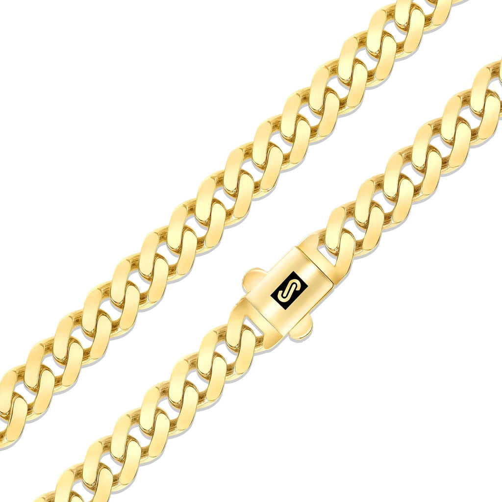 14K Real Yellow Gold Royal Monaco 5Mm Miami Cuban Link Bracelet (7"-9") Italian Jewelry for Men & Women - KARMARKA