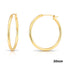 14K Yellow Gold Classic Polished round Gold Hoop Earrings (30Mm) for Women & Unisex - KARMARKA