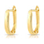 14K Yellow Gold Shiny Oval Plain Huggie Hoop Earrings | Handmade Fine Jewelry | Women & Unisex - KARMARKA