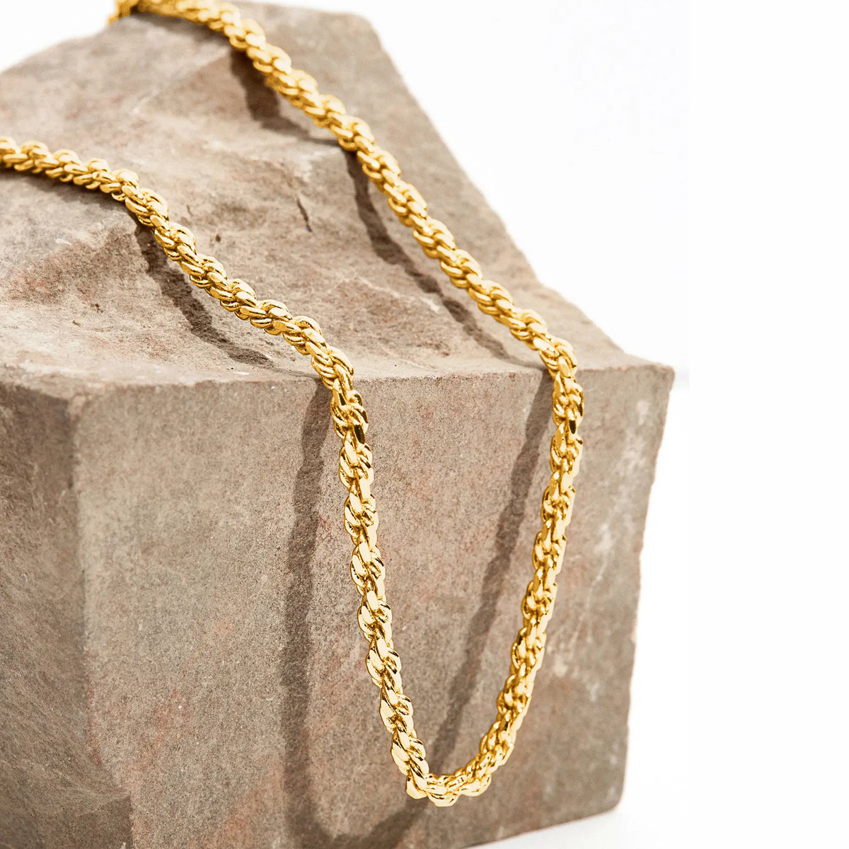 PAVOI 14K Gold Plated Rope Chain Necklace - Chain Necklaces for Women - Plated Gold Necklace for Women