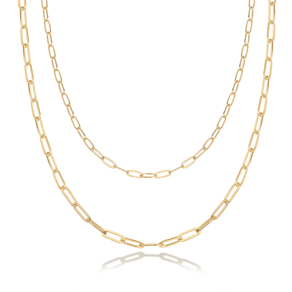 PAVOI 14K Gold Plated Layered Triple Chain Necklaces for Women - Fine Charm Jewelry - 0.55Mm 0.65Mm 0.7Mm Thick Trendy Necklace