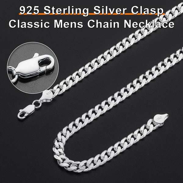 14K Golden Plated Clasp 3/5/6MM Cuban Link Chain Necklace for Men Women Diamond Cut 16/18/20/22/24/26/28/30 Inches Accessories Women Cuban Link