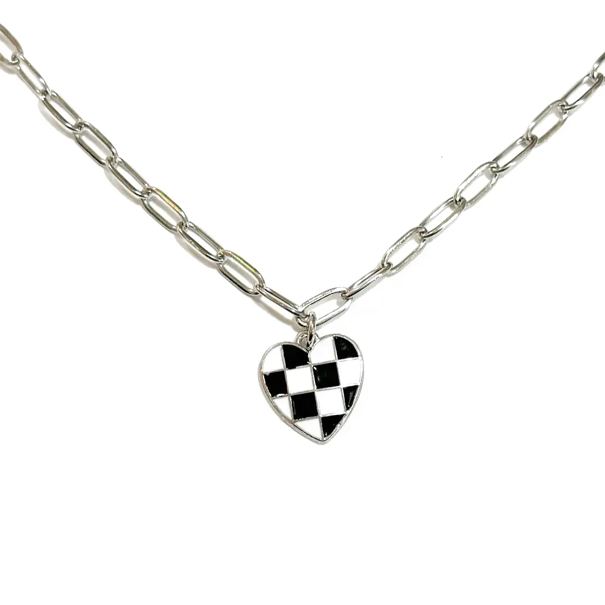 Checkered Heart Necklace Secondary image