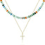 18K Gold/Silver-Plated CZ Cross Necklace – Dainty Layered Pendant for Women - KARMARKA