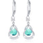18K White Gold Plated Drop Earrings for Women Girls S925 Sterling Silver Post March Birthstone Earrings with Blue Aquamarine Birthday Graduation Jewelry Gifts Teen Mom Wife Kids - KARMARKA