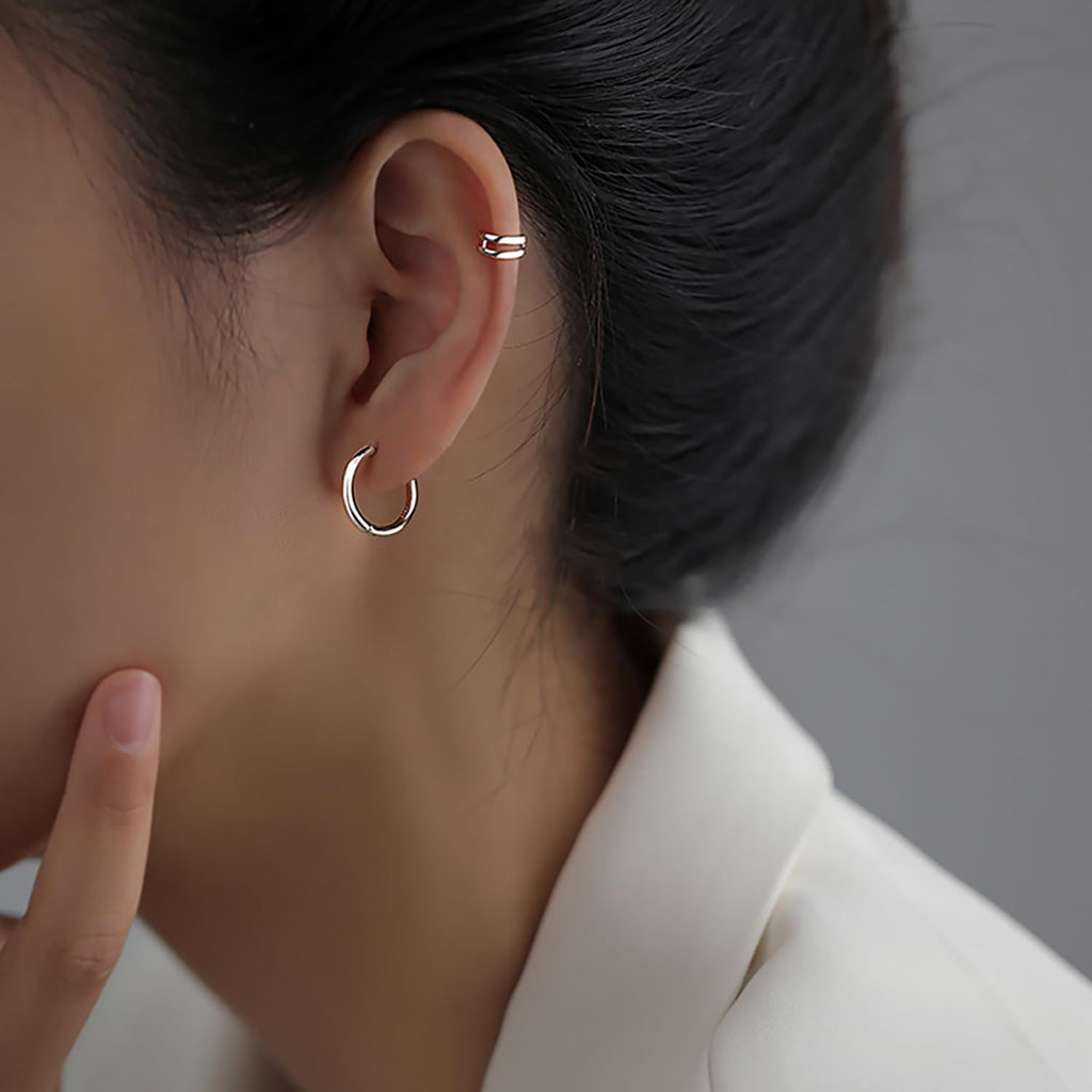 925 Sterling Silver Small round Hoop Earrings for Women Teen Girls Huggie Hoop Earrings Minimalist Hoop Earrings