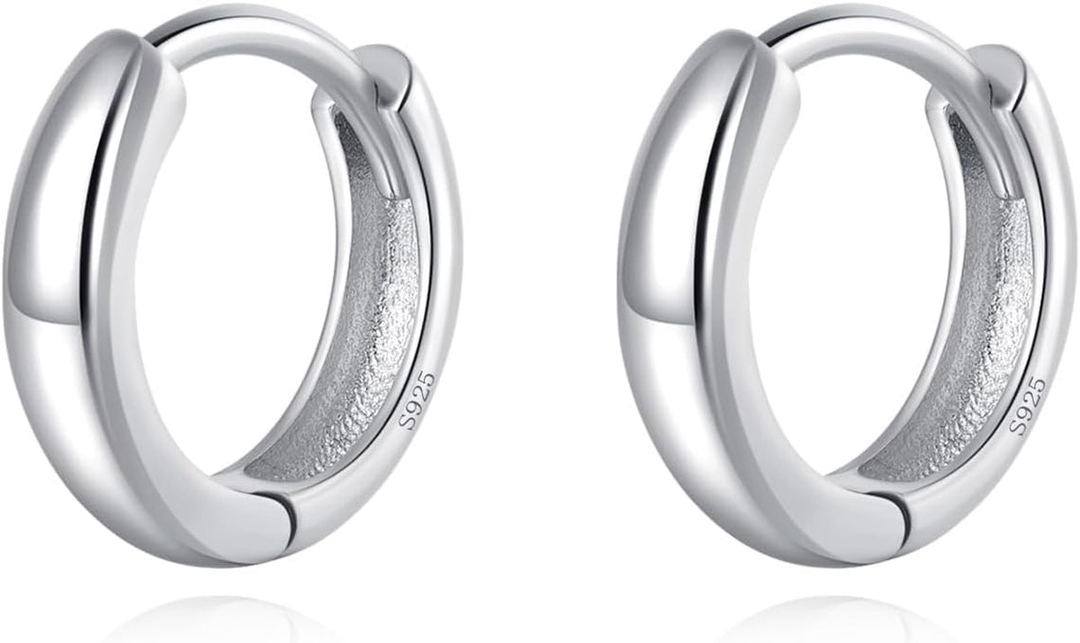 925 Sterling Silver Small round Hoop Earrings for Women Teen Girls Huggie Hoop Earrings Minimalist Hoop Earrings