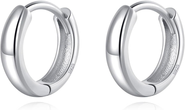925 Sterling Silver Small round Hoop Earrings for Women Teen Girls Huggie Hoop Earrings Minimalist Hoop Earrings