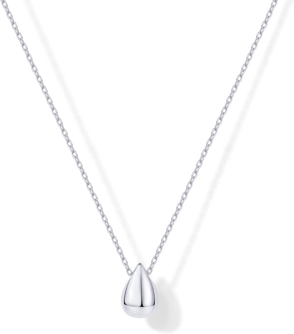 14K Gold Plated Dainty Pear Pendant Necklace for Women | Tear Pendant Necklaces