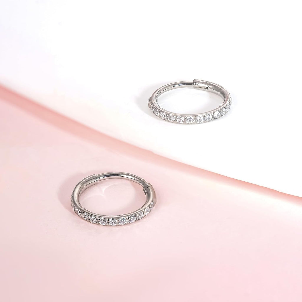 G23 Titanium Slim Huggie Hoop Earrings, Hypoallergenic