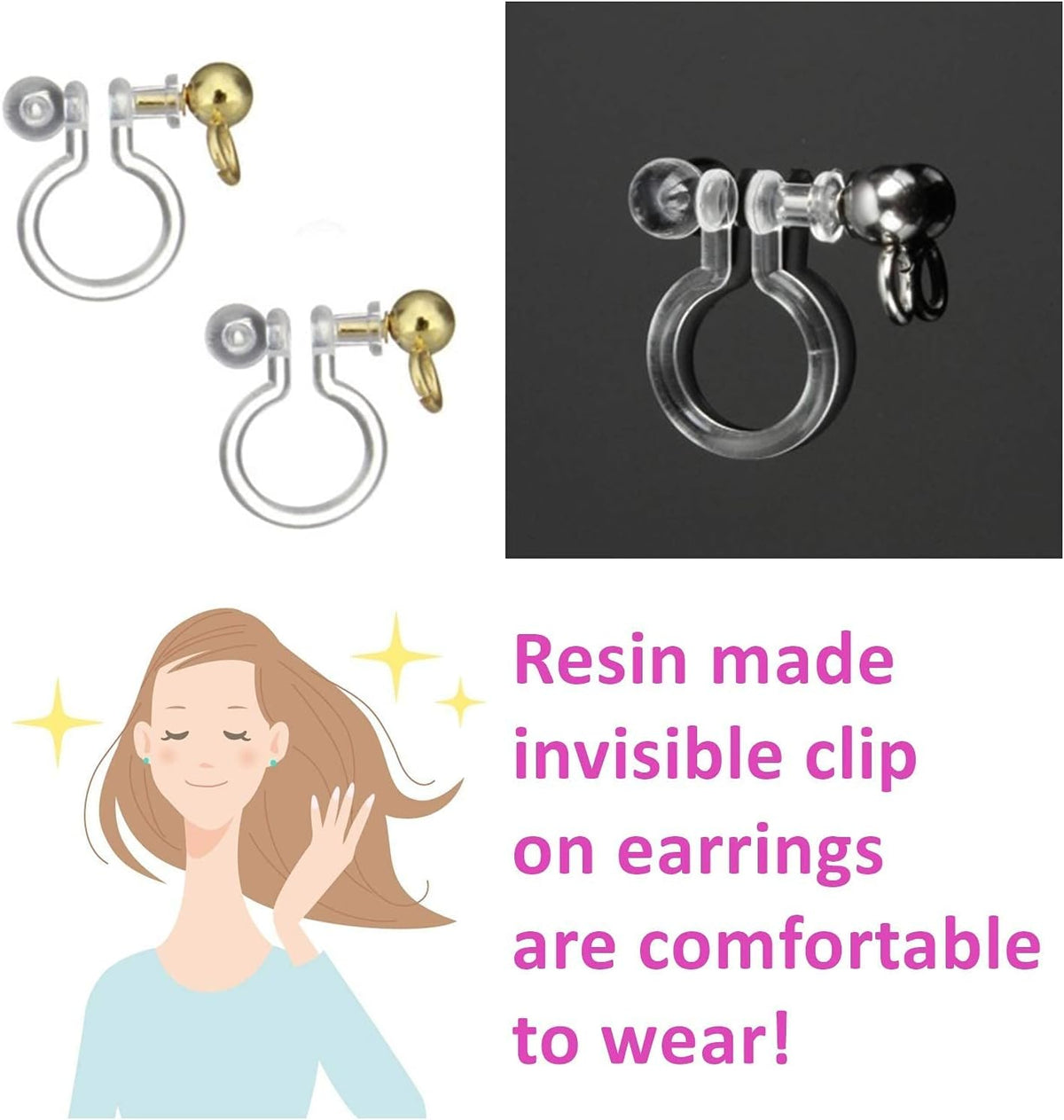 Women'S Hoop Leaf Dangle Invisible Clip on Earrings Gold Tone Non Pierced Earrings for Sensitive Ears, Comfy Trendy Dainty Fashion Clip Earrings Jewelry Birthday Gift