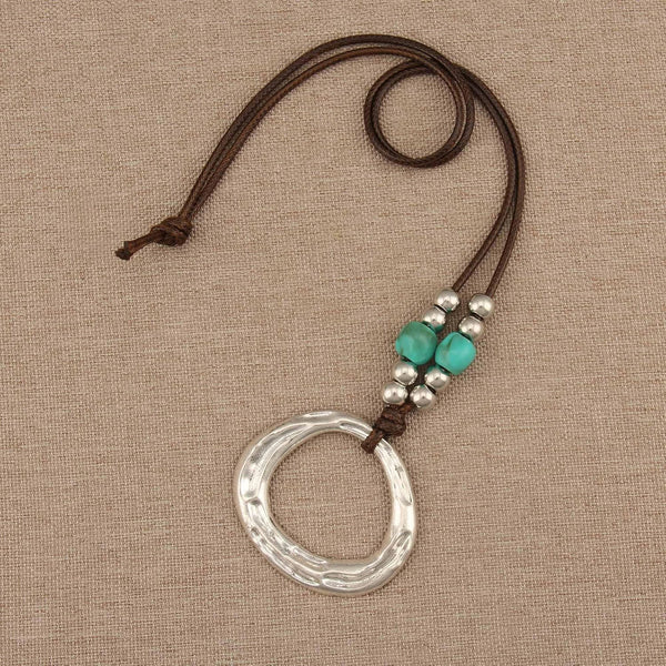 Boho Necklaces for Women Chunky Circle Necklace Bohemian Necklaces
