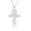 Eastern Orthodox Cross Medallion Pendant Design Necklace Chain Necklaces 47" Chain Zinc Alloy Crucifix Religious Jewelry Gift for Men and Women Faith Pendant Necklace
