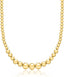 6-12Mm 14Kt Yellow Gold-Plated Graduated Bead Necklace. 18 Inches