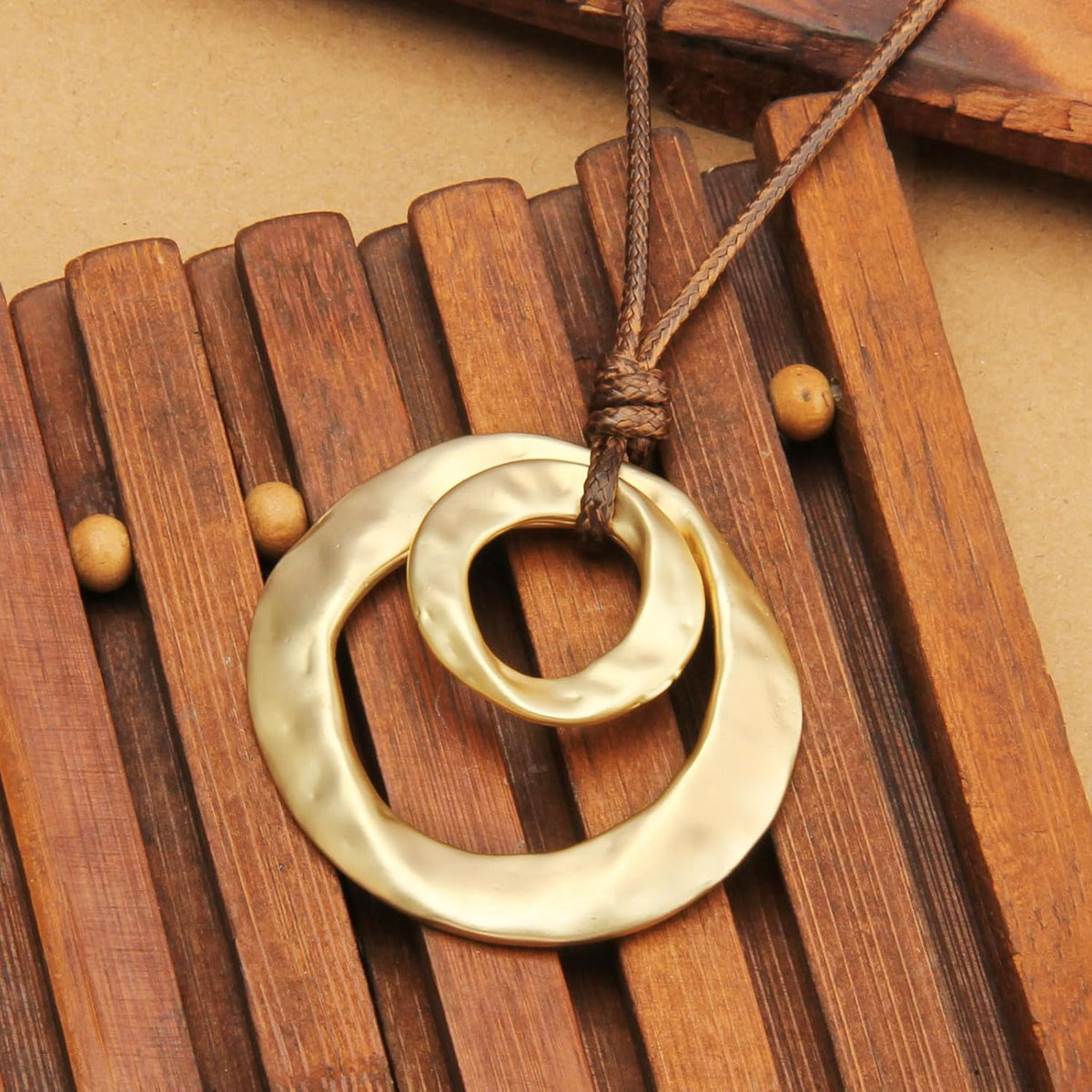 Boho Necklaces for Women Chunky Circle Necklace Bohemian Necklaces