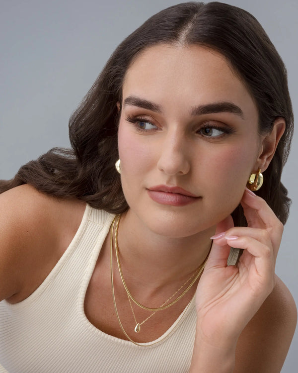 PAVOI 14K Gold Plated Chunky Chain Choker Necklaces for Women - Gold Statement Graduated Link Chain Necklace - Bold Oval Link Barbell Links Paperclip Chains