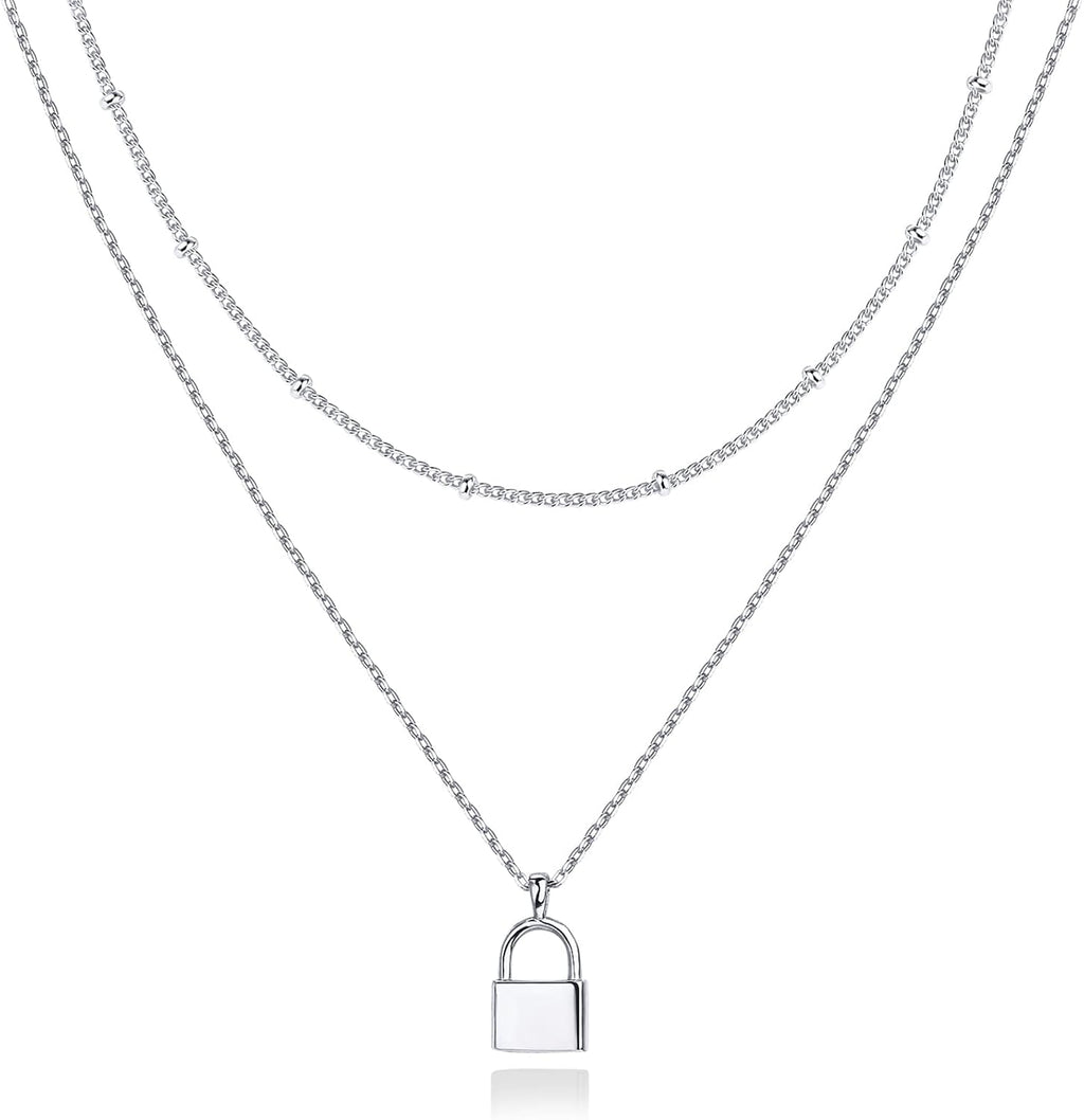14K Gold Plated Layering Necklaces for Women, Cute Motif Pendants