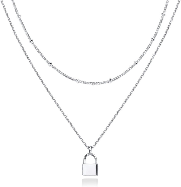 14K Gold Plated Layering Necklaces for Women, Cute Motif Pendants