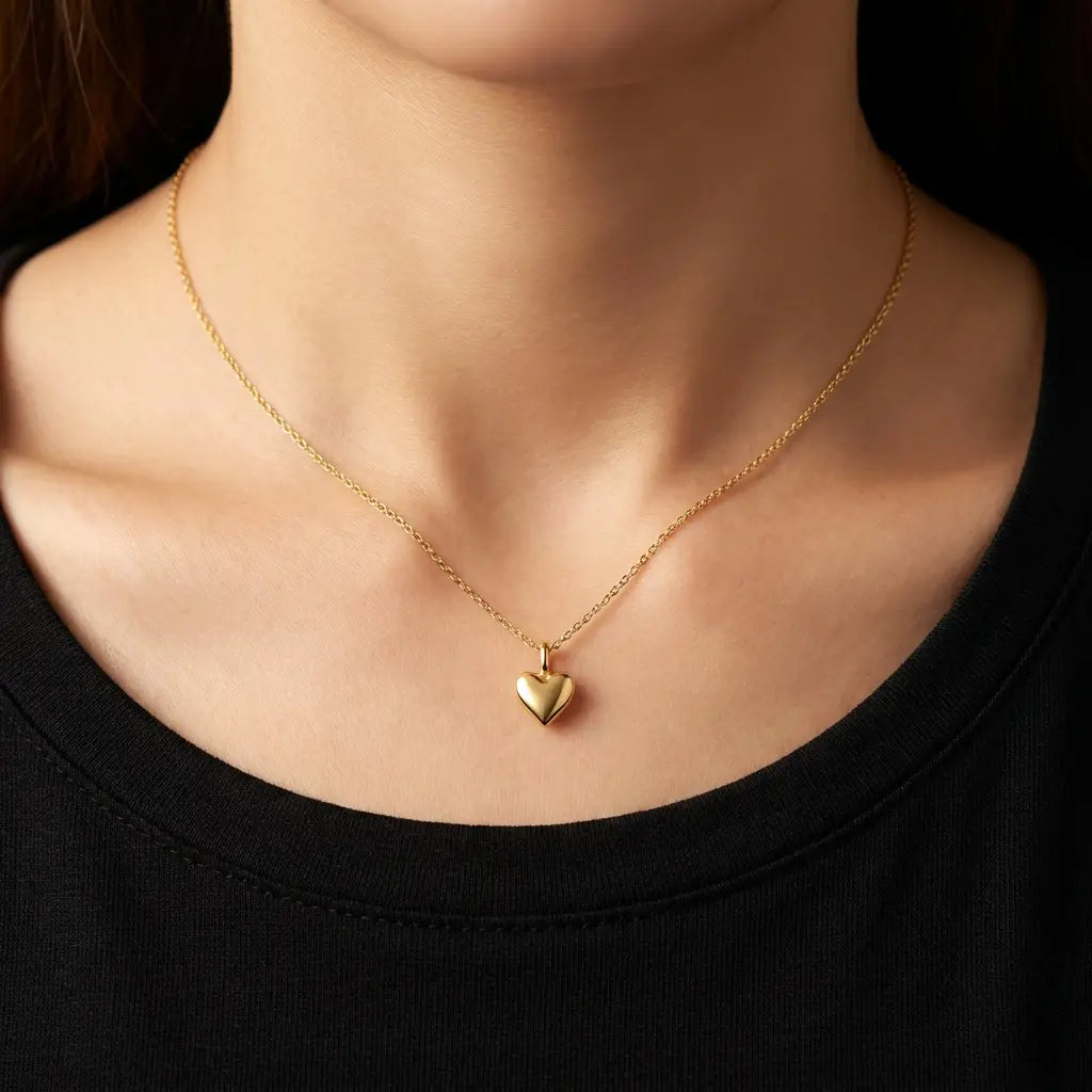 Women'S Dainty Alloy-Coated Heart Shape Necklace, Necklaces for Women with 16"+2" Extender, Tiny Minimalist Layered Chains, Valentine Gift for Her, Fashion Costume Jewelry for Anniversaries