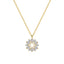 Gold Cute Necklace,Sterling Silver Dainty round CZ Pendant Necklaces for Women