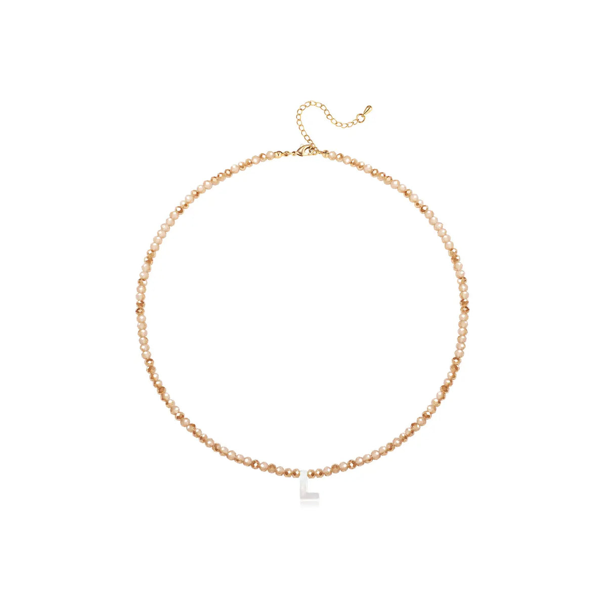 Pendant Necklaces for Women Initial Choker Necklace Beaded Shell Letter Bracelet Trendy Tiny A-Z Simple Jewelry