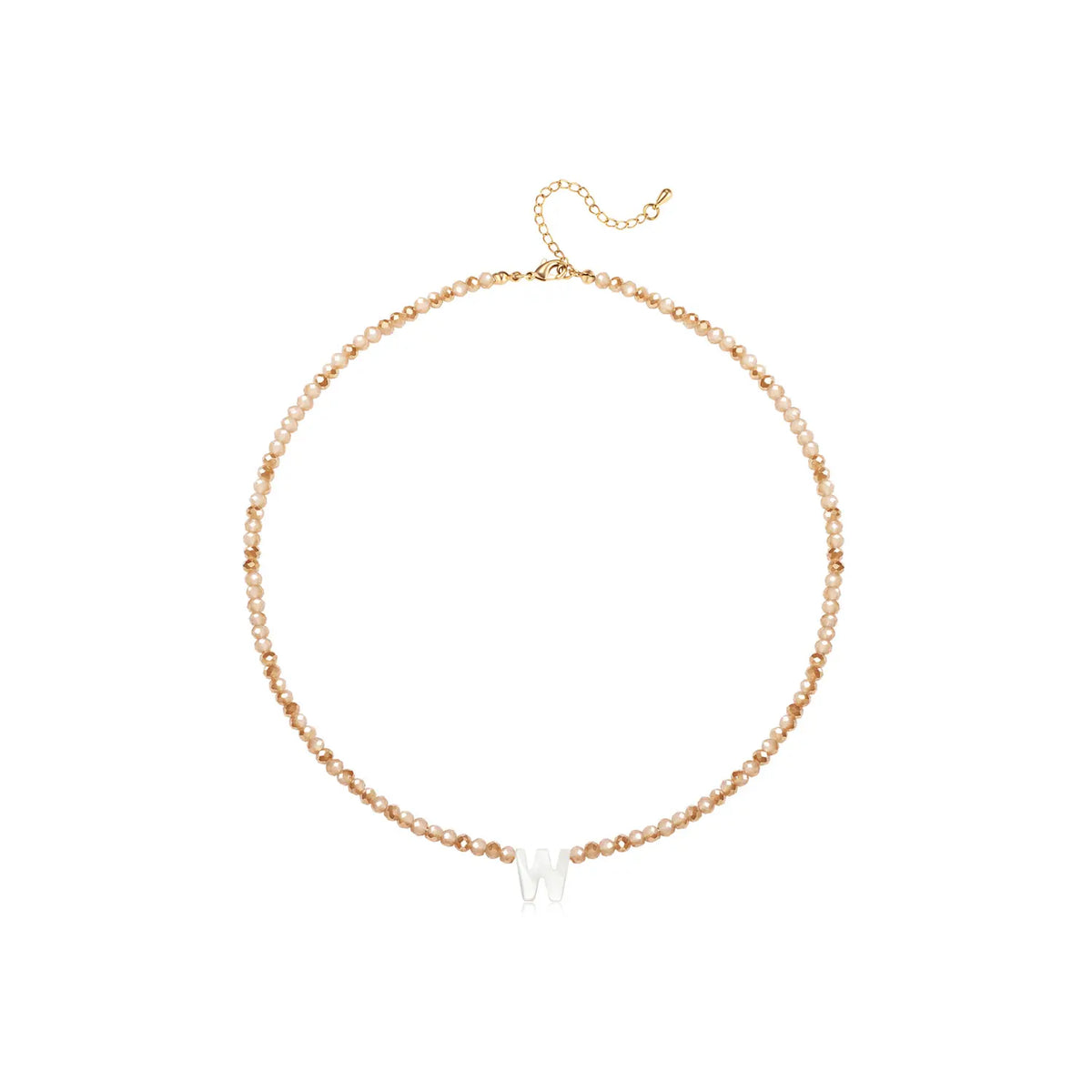 Pendant Necklaces for Women Initial Choker Necklace Beaded Shell Letter Bracelet Trendy Tiny A-Z Simple Jewelry