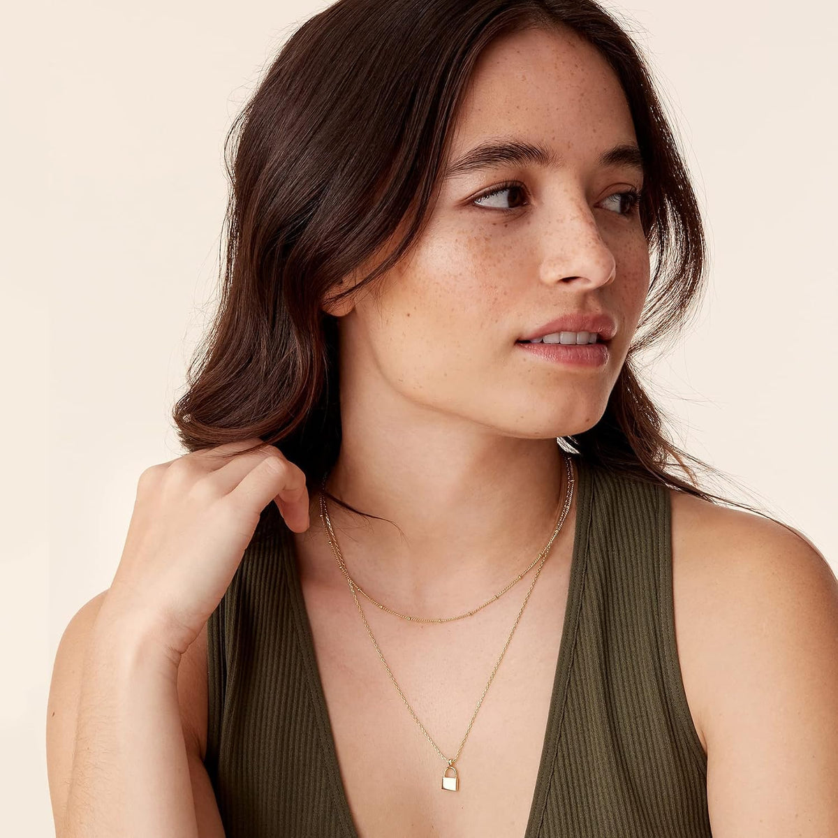 14K Gold Plated Layering Necklaces for Women, Cute Motif Pendants