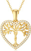 14K Gold Mother and Daughter/Son Necklaces Tree of Life Family Tree Pendant Necklaces 16''-18''